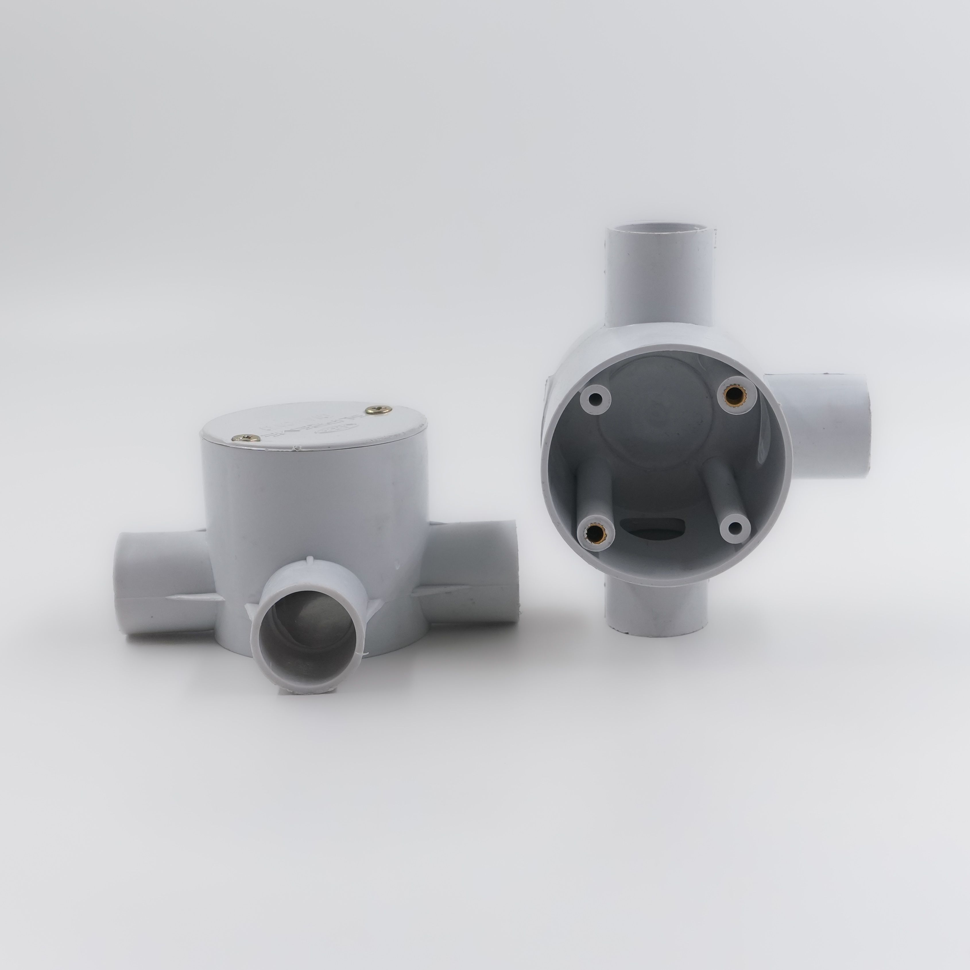 25Mm Conduit Deep Junction Box 4 Way (Gray)